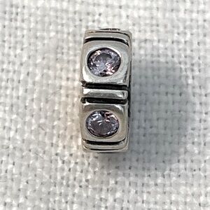 Pandora Retired Pink CZ Spacer Charm